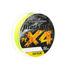 Шнур Flagman BlackFire PE X-4 150м 0.08мм Fluo Yellow