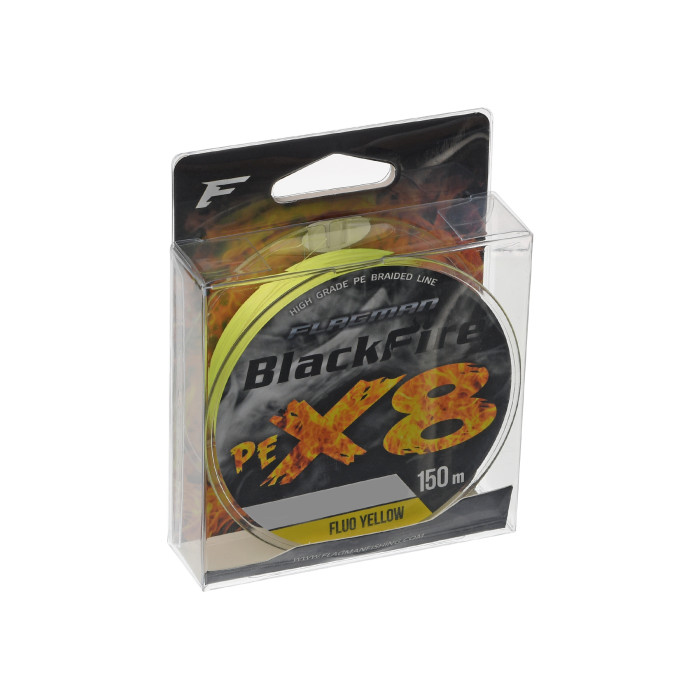 Шнур Flagman Blackfire PE X8 150м Fluo Yellow #1.2 0.185мм