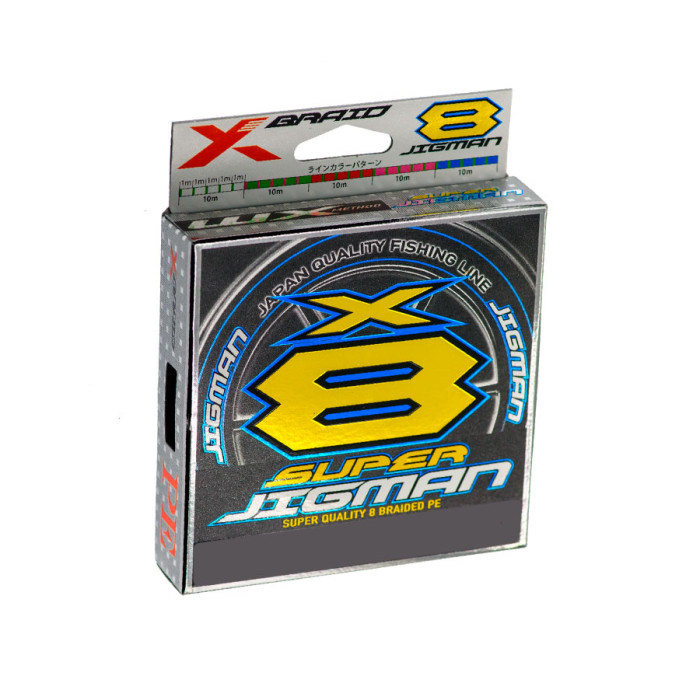 Шнур YGK X-Braid Super Jigman X8 200м 0.128мм #0.6