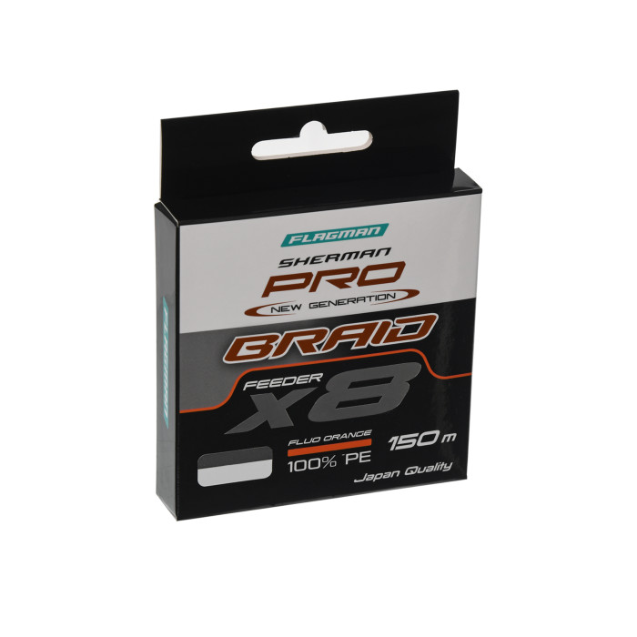 Шнур Flagman Sherman Pro NG Braid X8 Fluo Orange 150м 0.16мм
