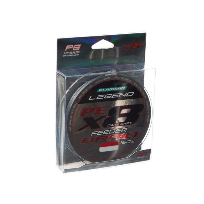 Шнур Flagman Legend Feeder Braid X8 Dark Grey 150м 0.10мм