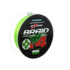 Шнур Flagman Squadron Flow Feeder Braid X4 Fluo Green 150м 0.12мм