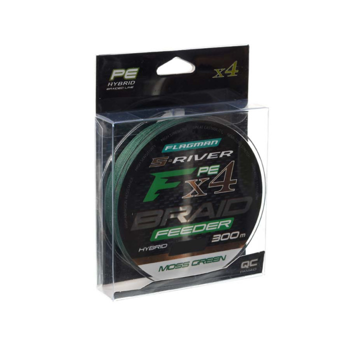 Шнур Flagman S-River PE Braid Hybrid F4 Feeder 300м Moss Green 0.16мм