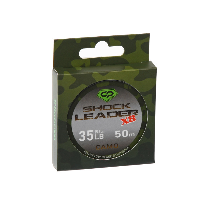 Шок-лідер Carp Pro Diamond Shock Leader Х8 Camo 50м 35lb