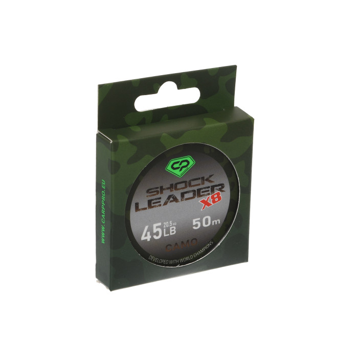 Шок-лідер Carp Pro Diamond Shock Leader Х8 Camo 50м 45lb