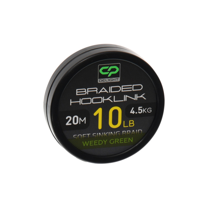 Повідцевий матеріал без оболонки Carp Pro Delight Soft Braided Hooklink Weedy Green 20м 10lb