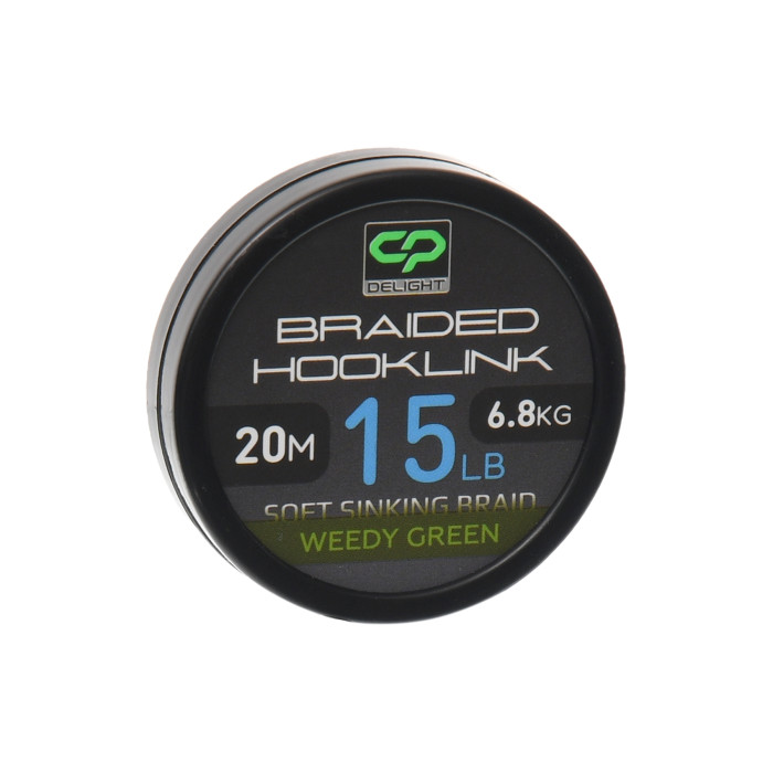 Повідцевий матеріал без оболонки Carp Pro Delight Soft Braided Hooklink Weedy Green 20м 15lb