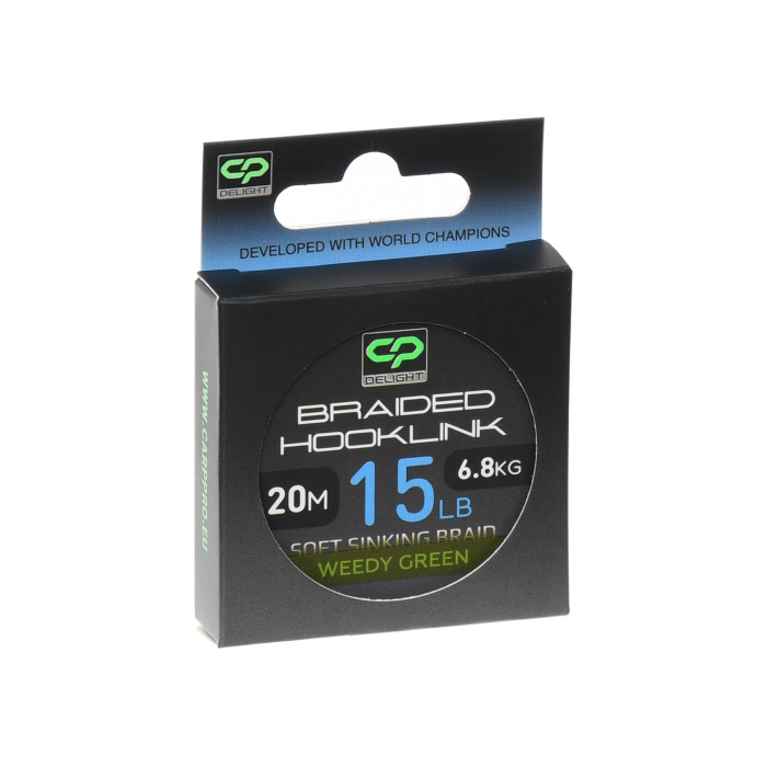 Повідцевий матеріал без оболонки Carp Pro Delight Soft Braided Hooklink Weedy Green 20м 15lb