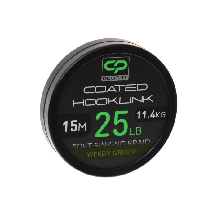 Повідцевий матеріал в оболонці Carp Pro Delight Soft Coated Hooklink Weedy Green 15м 25lb