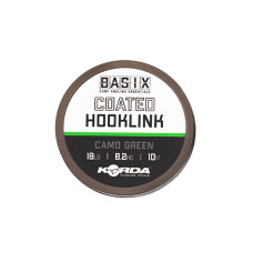 Повідковий матеріал Korda Basix Coated Hooklink Camo Green 18lb 10m