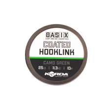 Повідковий матеріал Korda Basix Coated Hooklink Camo Green 25lb 10m