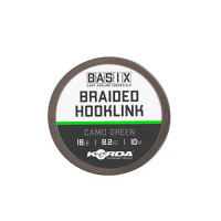 Поводковый материал Korda Basix Braided Hooklink Camo Green 18lb 10м