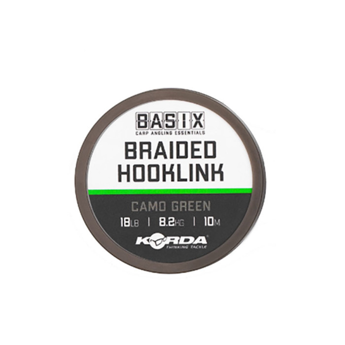 Повідковий матеріал Korda Basix Braided Hooklink Camo Green 18lb 10м