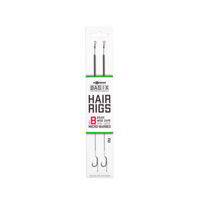 Повідець Korda Basix Hair Rigs Wide Gape №8 18lb