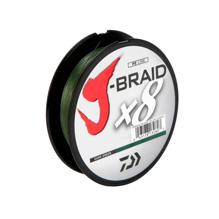 Шнур Daiwa J-Braid x8 Dark Green 150м 0.20мм