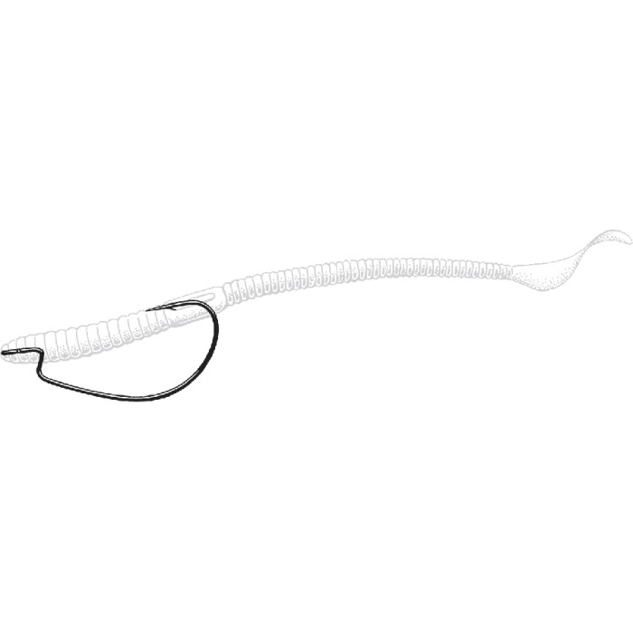 Гачки Owner J-Light Worm Hook 5109 (B-94) №4 Black chrome