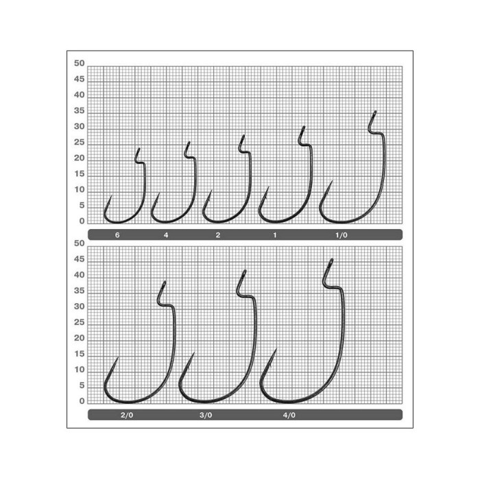 Гачки Owner J-Light Worm Hook 5109 (B-94) №4 Black chrome