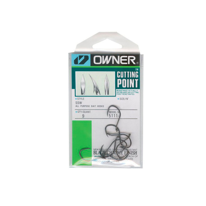 Крючки Owner Cut SSW 5111 Black Chrome №4/0