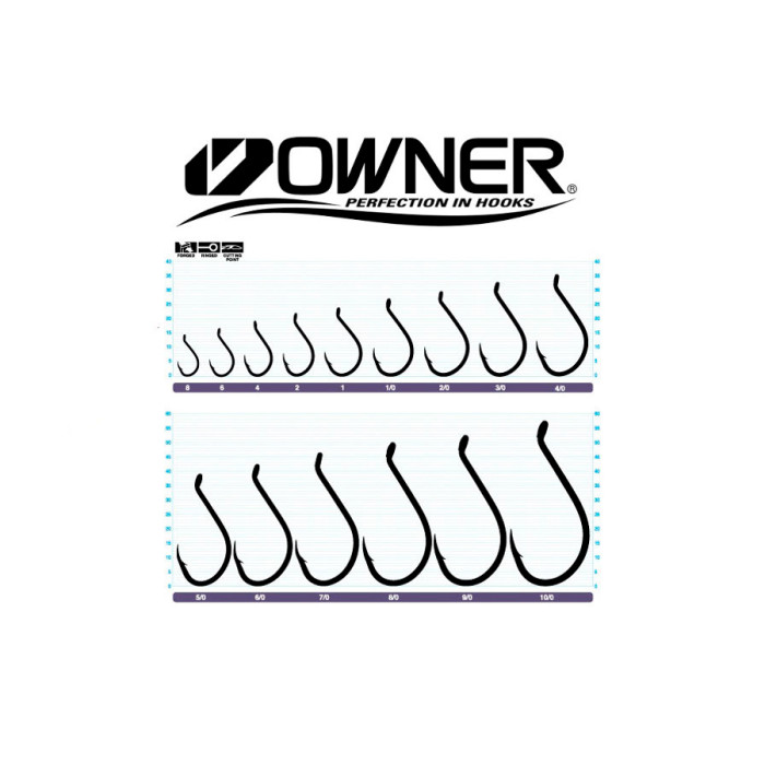 Крючки Owner Cut SSW 5111 Black Chrome №5/0