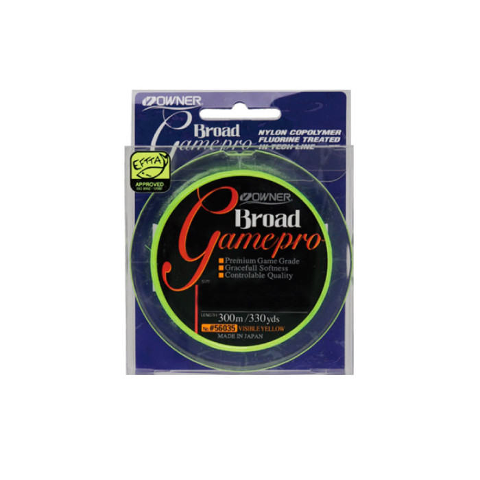 Леска Owner Broad Game Pro 300м Visible Yellow 0.30мм