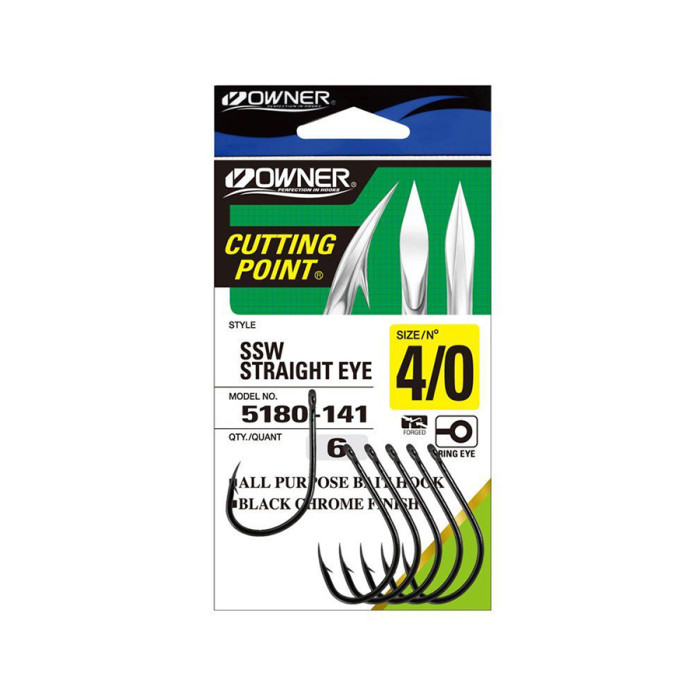 Крючки Owner 5180 SSW Streight Eye №2/0
