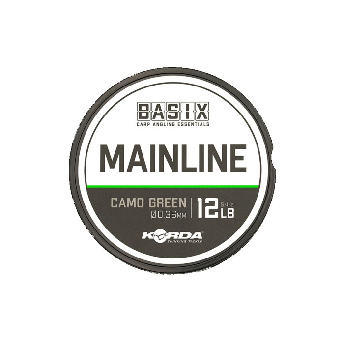 Жилка Korda Basix Main Line 0.35мм 1000м 12lb Camo Freen