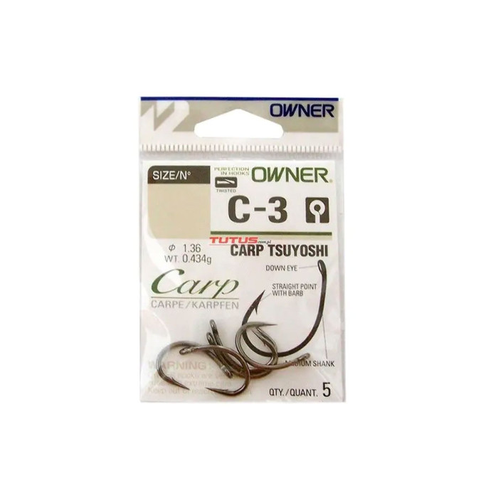 Гачки Owner Carp Tsuyoshi teflon №4 8шт