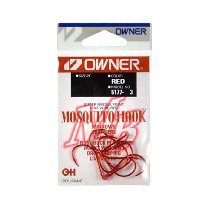 Гачки Owner 5177 Mosquito Hook №08 Red