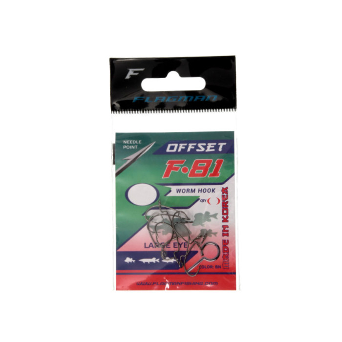 Гачки Flagman F-81 Offset Hook №8